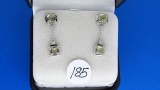 14K w/g Fancy Lemon Quartz Earrings with