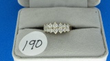 14K y/g 2 row Estate diamond band, .90ct t.w. ,