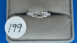 Platinum Estate Semi  Mount Engagement Ring,