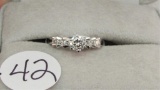 14K w/g Approx. .46ct center diamond engagement