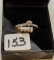 LADIES 14K W/G .40CT CENTER DIAMOND .72CT T.W. DIAMOND   2.8GR