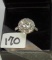 LADIES 14K W/G  2.01CT ROUND CENTER DIAIMOND 3.37CT T.W. DIAMOND  RING 5.8GR