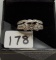 LADIES 14K W/G  .40CT T.W. DIAMOND 2 PIECE WEDDING RING SEMI MOUNT 6.7GR