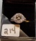 LADIES 14K W/G 1.00CT T.W. DIAMOND SEMI MOUNT RING 6.1GR