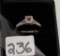 LADIES 10K W/G .26CT T.W. DIAMOND SEMI MOUNT RING 2.5GR