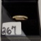 18K Y/G  .12CT T.W. DIAMOND BAND 1.5GR