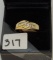 LADIES 14K Y/G .25CT T.W. DIAMOND BAND (ESTATE)  4.1GR