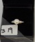 LADIES 14K W/G 13CT T.W. DIAMOND & PEARL RING  2GR