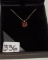 LADIES 14K Y/G  1.25CT ROUND SPESSARTITE PENDANT 1.6GR