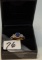 LADIES 14K W/G .80CT SAPPHIRE CENTER .39CT T.W DIAMOND