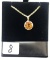 LADIES 14K Y/G ROUND CITRINE WITH 16 DIAMONDS AROUND