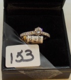 LADIES 14K W/G .40CT CENTER DIAMOND .72CT T.W. DIAMOND   2.8GR