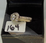 LADIES 14K W/G 1.10CT ROUND CENTER DIAMOND 1.66CT T.W. DIAMOND 1.66CT T.W DIAMOND   RING