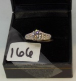 LADIES 14K W/G .95CT CENTER DIAMON 1.32CT T.W. DIAMOND RING  3.5GR