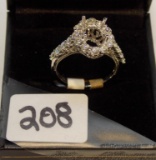 LADIES 18K W/G 1.14CT T.W. DIAMOND SEMI MOUNT RING 4.7GR