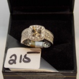 LADIES 14K W/G 1CT T.W. DIAMOND SEMI MOUNT RING 5.9GR