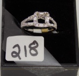 LADIES 14K W/G .65CT T.W. DIAMOND  SEMI MOUNT RING 4.6GR