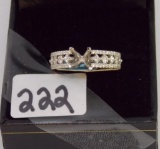 LADIES 18K W/G 1.23CT T.W. DIAMOND SEMI MOUNT RG