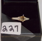 LADIES 18K Y/G  .30CT T.W. DIAMOND SEMI MOUNT RING 4.7GR