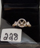 LADIES 18K 2 TONE .69CT T.W. DIAMOND SEMI MOUNT RING