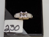 LADIES 18K W/G  .92CT T.W. DIAMOND SEMI MOUNT RING 6.3GR