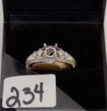 LADIES 18K W/G  .46CT T.W. DIAMOND SEMI MOUNT RING 4.6GR