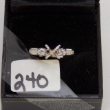 LADIES 14K W/G .29CT T.W. DIAMOND SEMI MOUNT RING  4.2GR