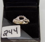 LADIES 14K W/G .29CT T.W. DIAMOND SEMI MOUINT RING 5.2GR