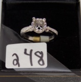 LADIES PLATINUM 1/4CT T.W. DIAMOND SEMI MOUNT RING