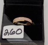 TWO/14K ROSE GOLD .15CT T.W. DIAMOND BANDS  2.5 GR