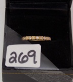 14K Y/G .11CT T.W. DIAMOND BAND