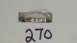 10K W/G  .17CT T.W. DIAMOND BAND 1.4GR