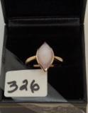 LADIES 14K ROSE GOLD  MOTHER OF PEARL RING