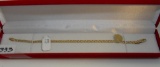 LADIES 14K Y/G  LINK BRACELET 7.5