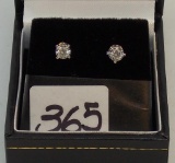 LADIES 14K Y/G DIAMOND STUD EARRINGS