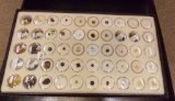 TRAY OF VARIOUS COLORED STONES