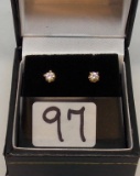 LADIES 14K Y/G 4 PRONG .20CT T.W. DIAMOND STUD EARRINGS