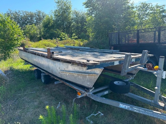 Pontoon Barge with Trailer