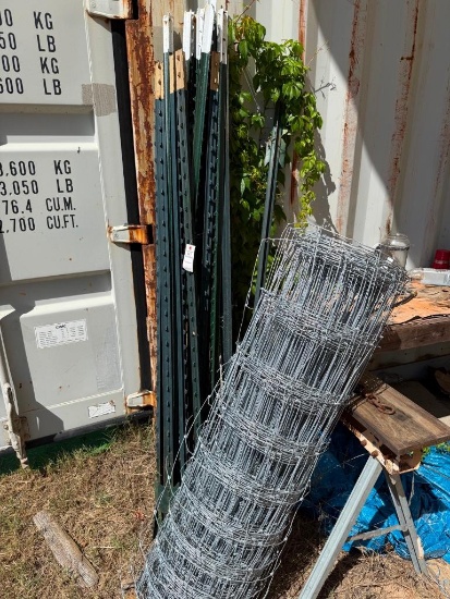 (17) Metal Fence Posts and Fencing