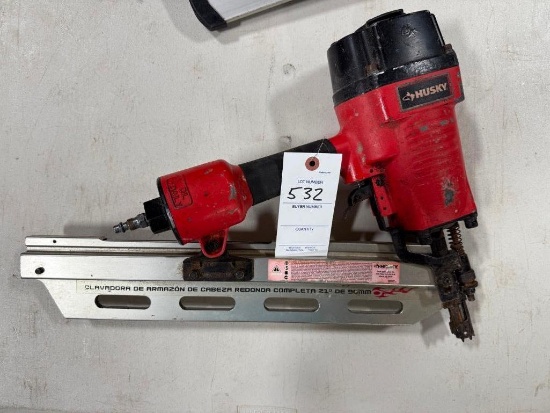 Husky HFR2190 21-Degree Air Pneumatic Framing Nailer