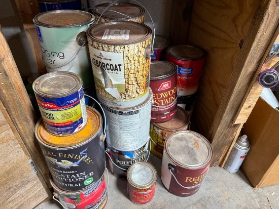 Huge Lot of Paint, Stain, Supplies, etc. - See pics