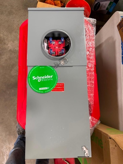 Square D - RC816F200C Homeline 200-Amp Main Breaker 8-Space 16-Circuit Outdoor Overhead/Underground