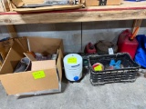 Misc Lot - Gas Cans, Sanding Belts, Saw Blades, TP-12 Tank, etc