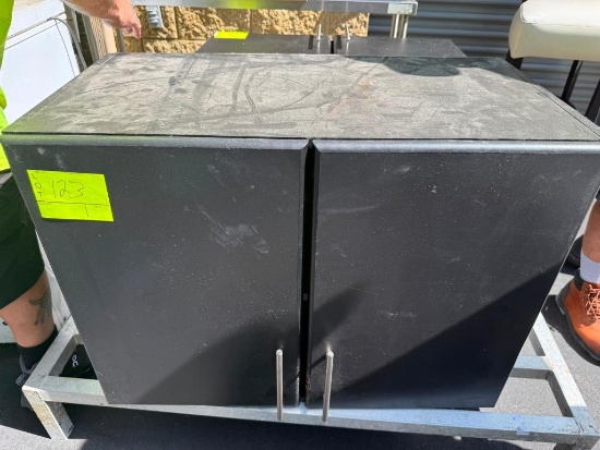 Black Two-Door Storage Cabinet
