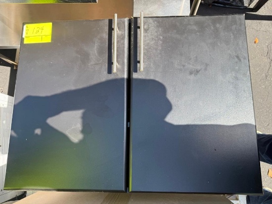 Black Two-Door Storage Cabinet