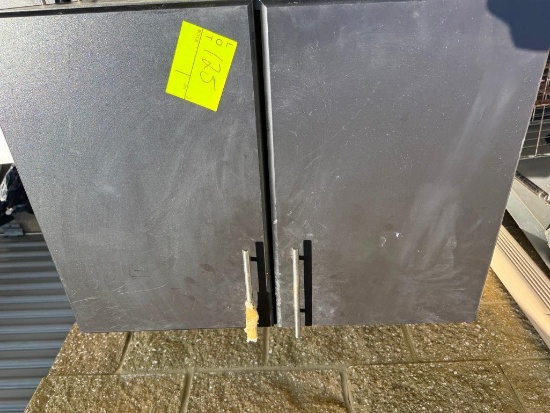 Black Two-Door Storage Cabinet