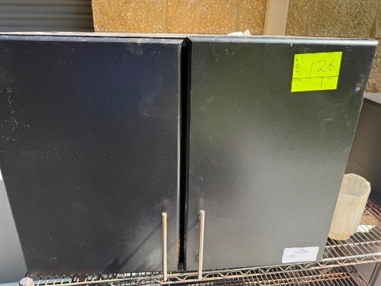 Black Two-Door Storage Cabinet