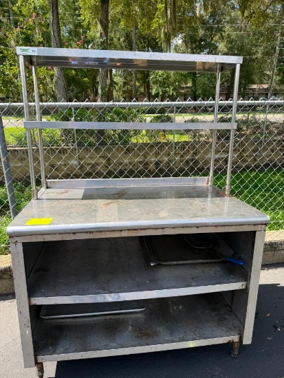 Regency Stainless Steel Commercial Work Table with Overshelf