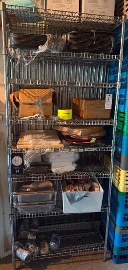 Commercial Chrome Wire Shelving Unit (Contents NOT included)