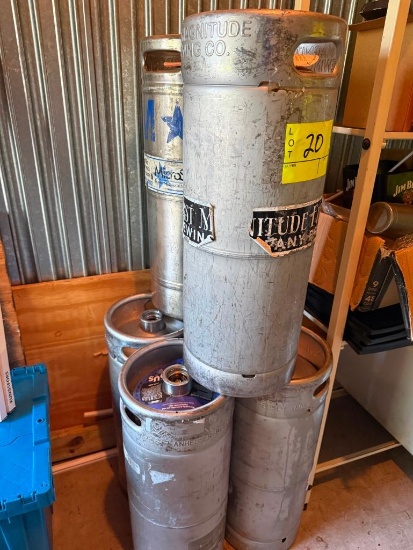 6 Stainless Steel Beer Kegs